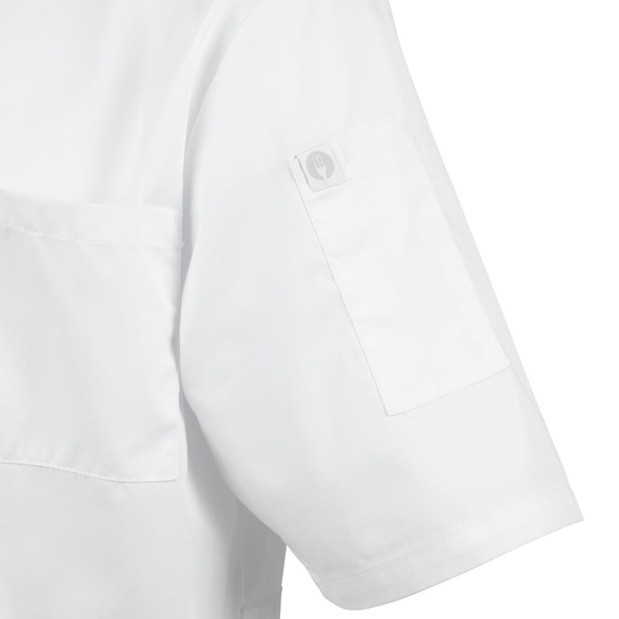 Chefs Works Montreal Cool Vent Unisex-Kochjacke mit kurzen Ärmeln Weiß M