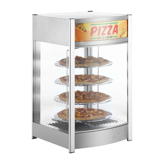Buffalo 4 Etagen Beheizte Pizza Präsentationsvitrine