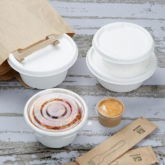 Fiesta Kompostierbare Bagasse Schüssel Basis 400ml (50 Stück)