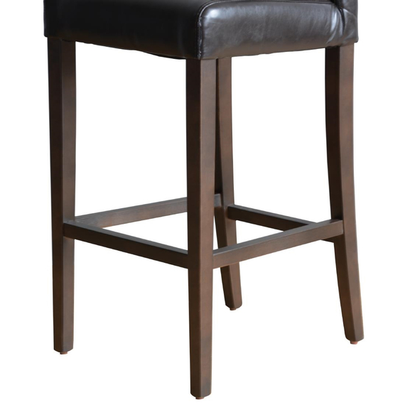 Bolero Barhocker mit Rückenlehne Kunstleder dunkelbraun
