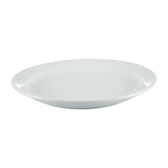 Olympia Whiteware Teller mit schmalem Rand 18cm (12 Stück)