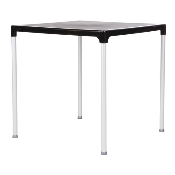 Bolero quadratischer Tisch Kunststoff schwarz 75cm