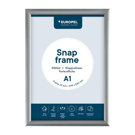 Europel Klapprahmen A1 25mm silber