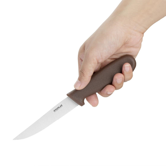 Hygiplas Gemüsemesser Gezackt Braun 10.5cm