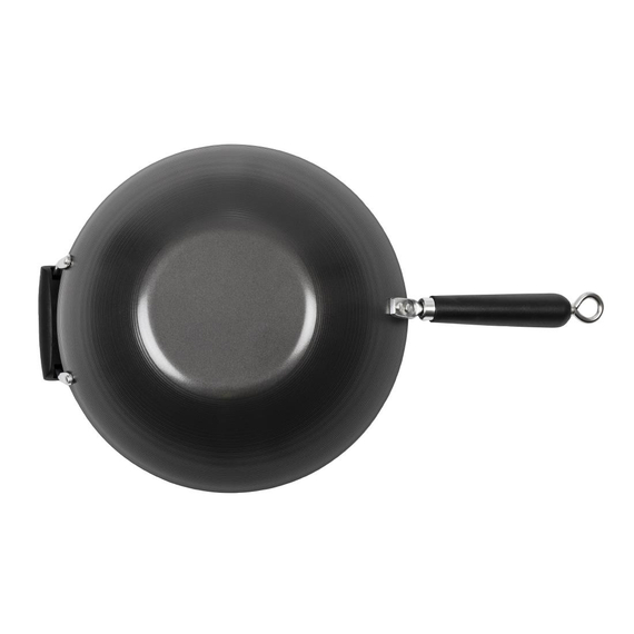 Antihaftbeschichteter Wok mit flachem Boden 35,5cm