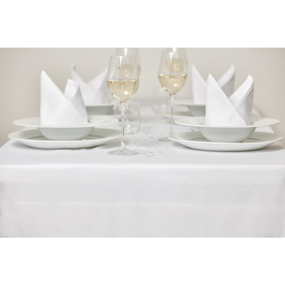 Mitre Luxury Satin Band Tischdecke weiß 178cm