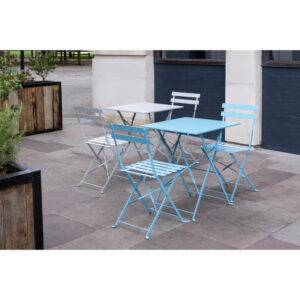 Bolero Perth Grau Gehweg Stil Stahl Tisch Quadratisch 600mm