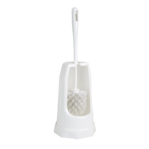 Jantex Runde Toilettenbürste & Halter - Weiß