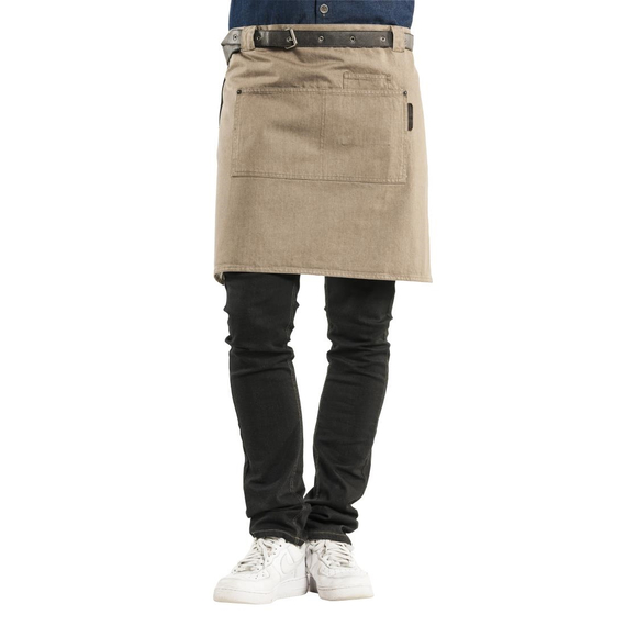 Chaud Devant Forene Denim Halfter Schürze braun 70(B) x 50(L) cm