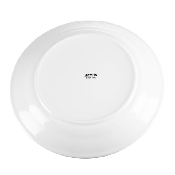 Olympia Whiteware Teller mit breitem Rand 31cm (6 Stück)