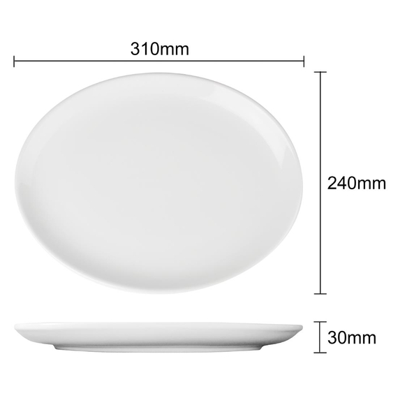Olympia Athena ovale Coupeteller 30,5cm (6 Stück)