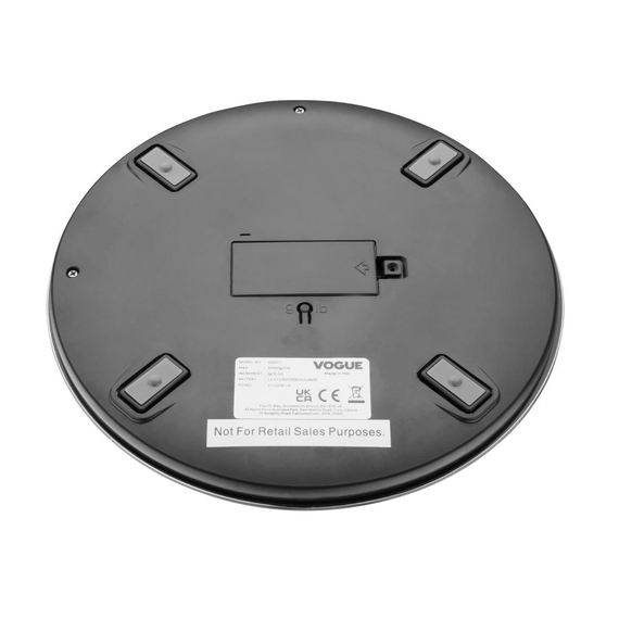Vogue Weighstation elektronische runde Waage 5kg
