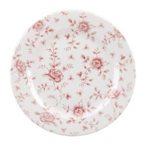 Churchill Rose Chintz Cranberry Profilteller 12" Box 6