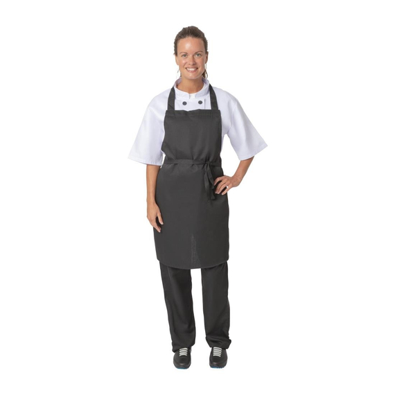Nisbets Essentials Latzschürze Polybaumwolle schwarz (2 Stück)