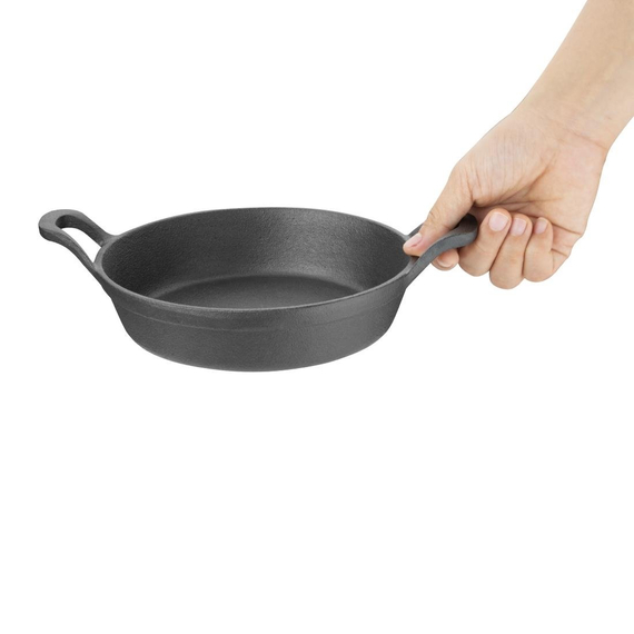 Olympia gusseiserne runde Servierpfanne mit Griffen 18cm