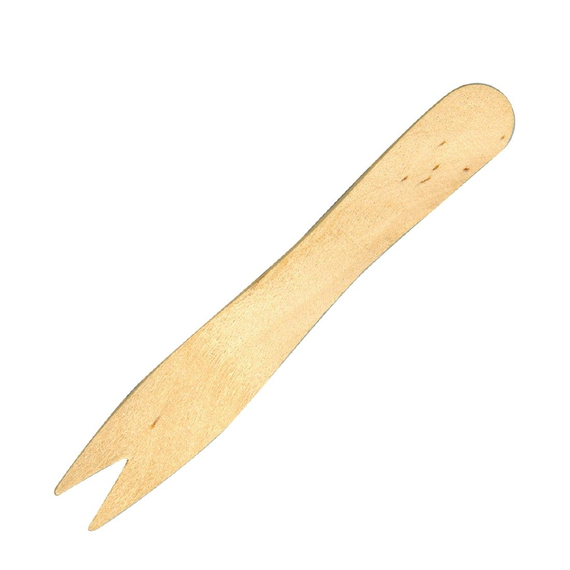 Fiesta Compostable Einweg-Holzbesteck Pommes-Frites-Gabel Biologisch abbaubar (1000 Stück)