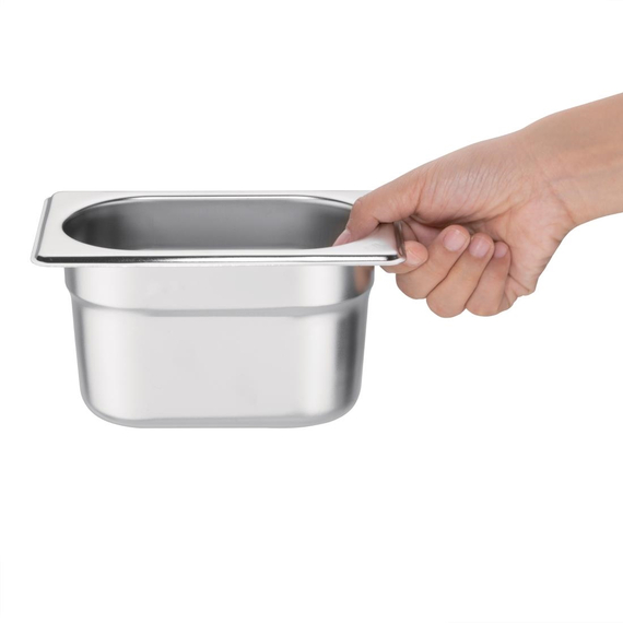 Vogue GN-Behälter Edelstahl 10cm GN1/9