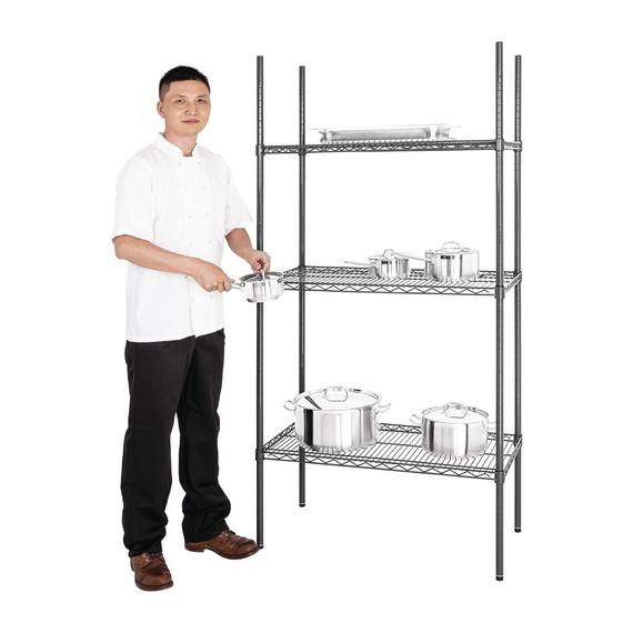 Nisbets Essentials 3-stöckiges Regal 1820 x 915 x 457mm