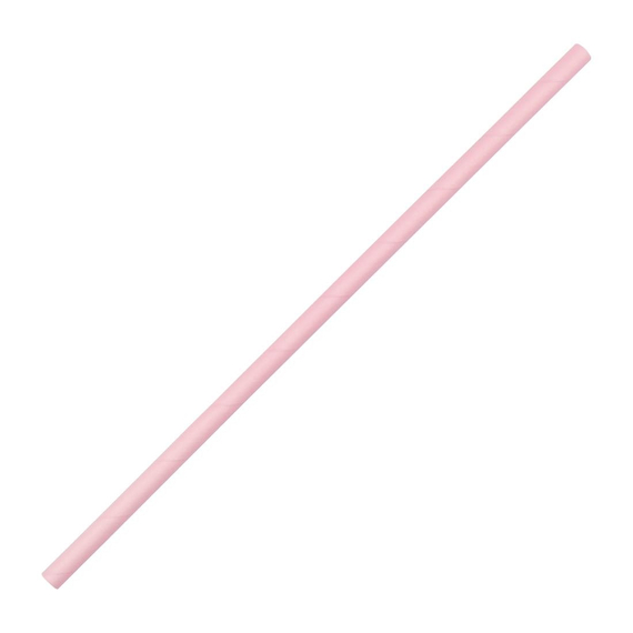 Fiesta Compostable kompostierbare Papierstrohhalme rosa (250 Stück)