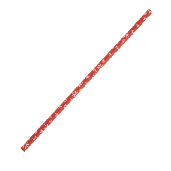 Fiesta Kompostierbare Schneeflocken Papierstrohhalme 210mm (250 Stück)