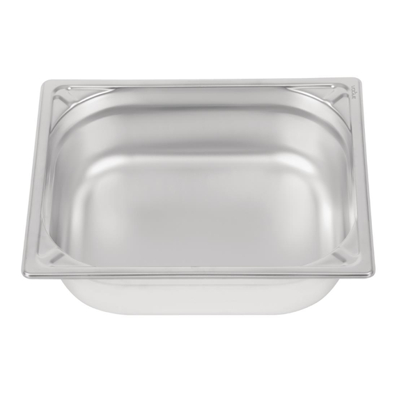Vogue Strapazierfähiger GN-Behälter 1/2 Edelstahl 100mm