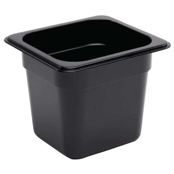 Vogue GN-Behälter GN1/6 schwarz 150mm