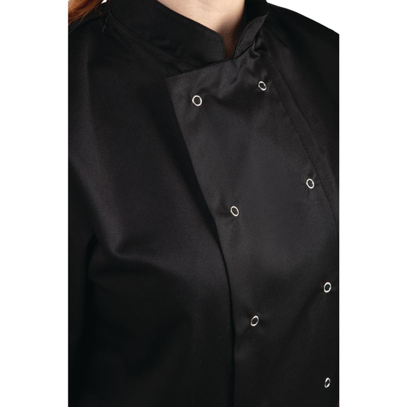Whites Vegas Unisex Küchenjacke Kurzarm Schwarz M