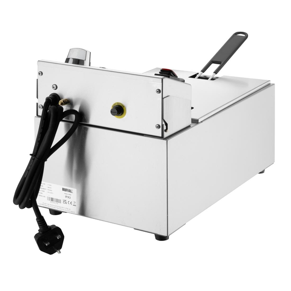 Buffalo Einzel-Elektrofritteuse mit Timer 5Ltr