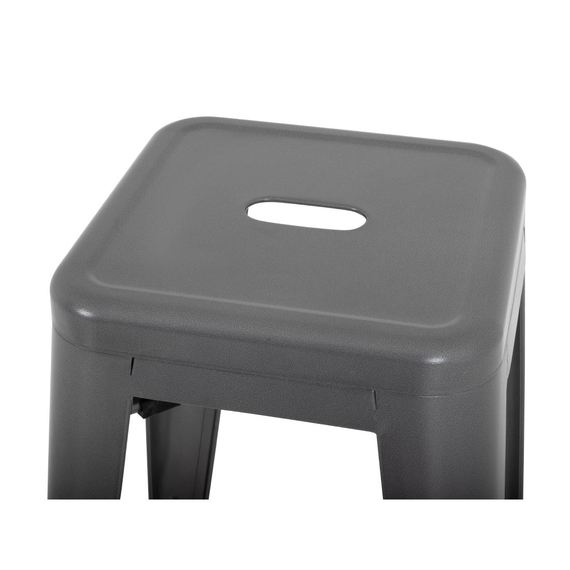 Bolero Bistro Stahlhocker Gun Metal Grey (4 Stück)