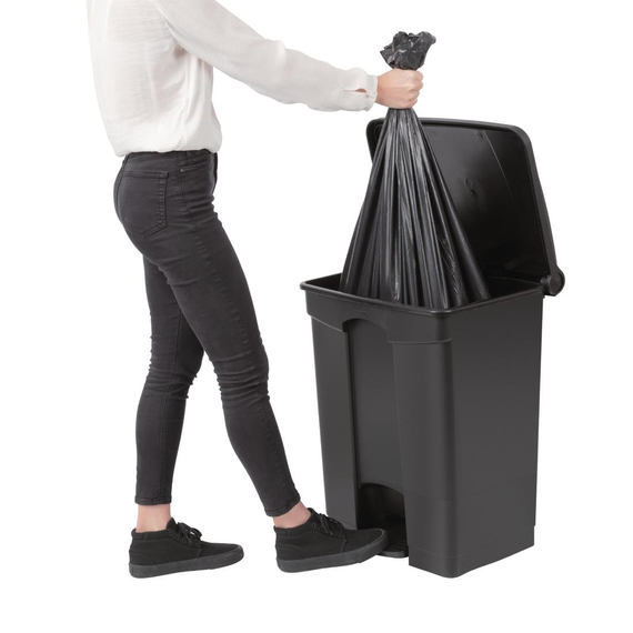 Jantex Küchenpedaleimer schwarz 65L