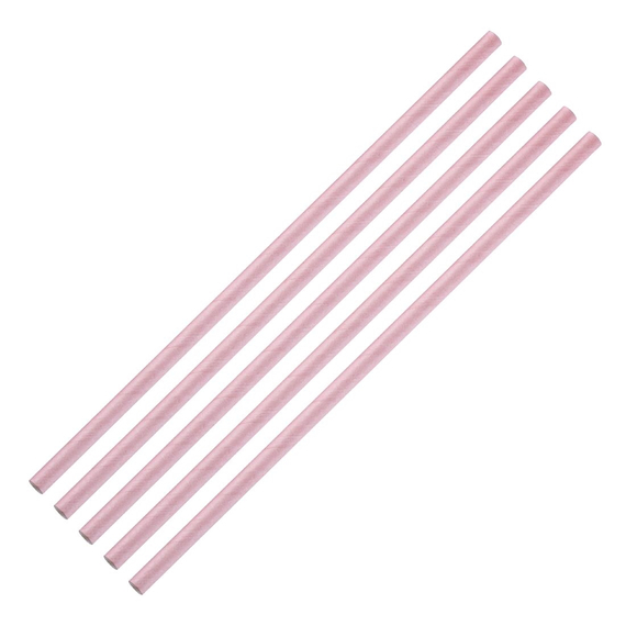 Fiesta Compostable kompostierbare Papierstrohhalme rosa (250 Stück)