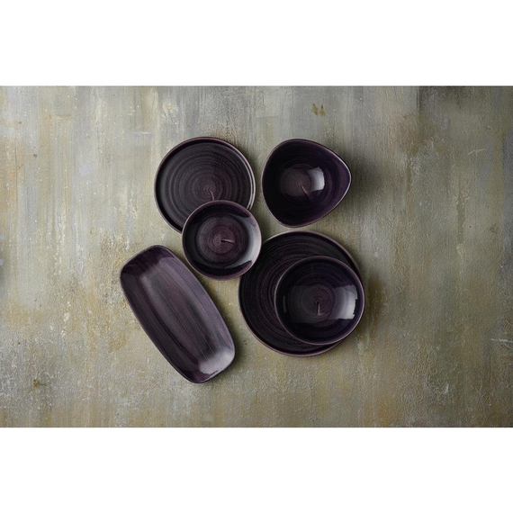 Churchill Stonecast Patina, dreieckige Schale, tiefviolett, 185 mm, (12 Stück)