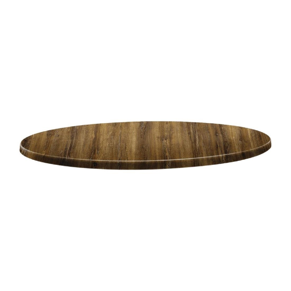 Topalit Classic Line runde Tischplatte Atacama Kirschenholz 70cm