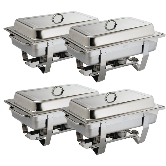 Olympia Milan Chafing Heiße Theke Set (4 Stück)