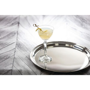 Olympia rundes Serviertablett Edelstahl 30,5cm