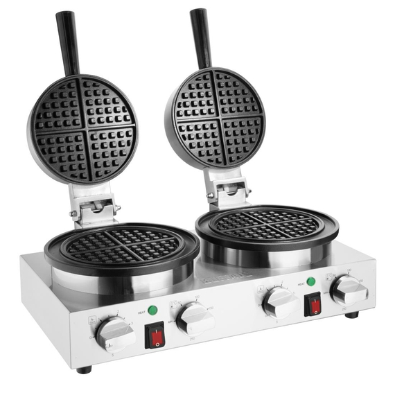 Buffalo Doppel-Rund-Belgische-Waffeleisen