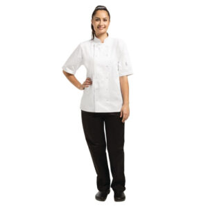 Whites Vegas Kochjacke kurze Ärmel weiß XS