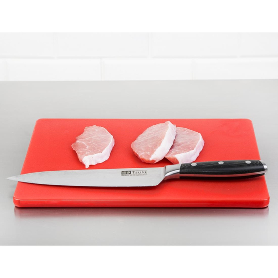Hygiplas LDPE Schneidebrett rot 30,5x22,9x1,2cm