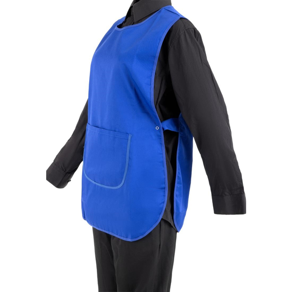 Weißes Tabard mit Tasche Königsblau