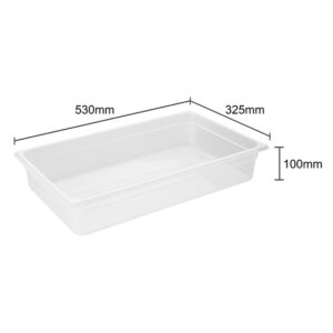 Nisbets Essentials GN 1/1 Polypropylenbehälter ohne Deckel 10cm