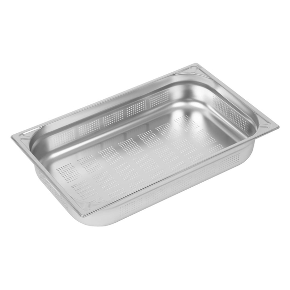 Vogue Strapazierfähiger, gelochter GN-Behälter 1/1 Edelstahl 100mm