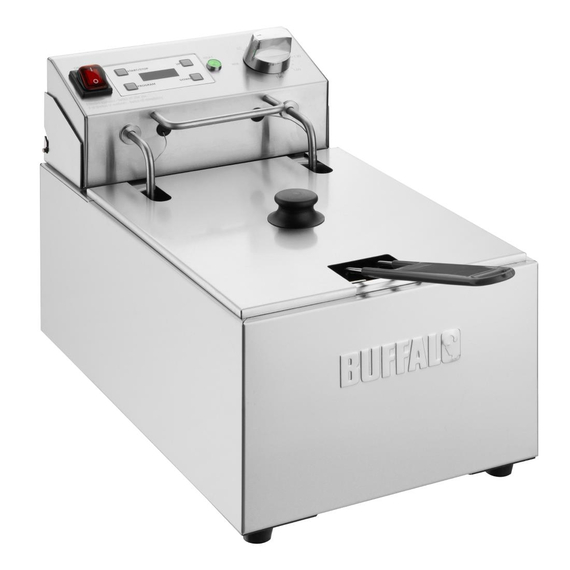 Buffalo Einzel-Elektrofritteuse mit Timer 5Ltr