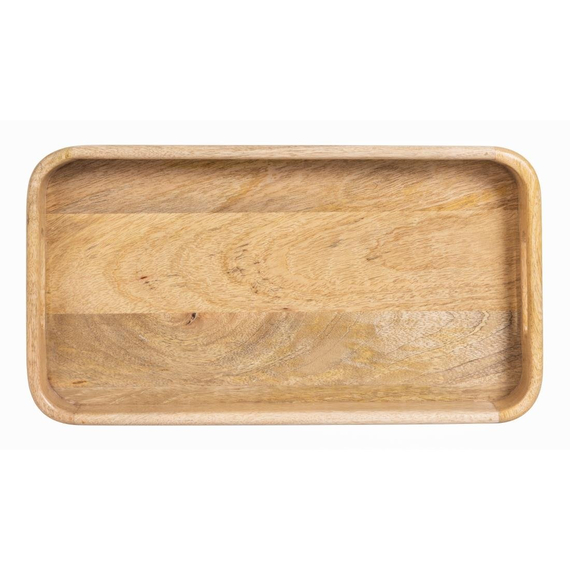 Olympia Mango Wood Rechteckiges Tablett Tief Mit Rand 430x230mm