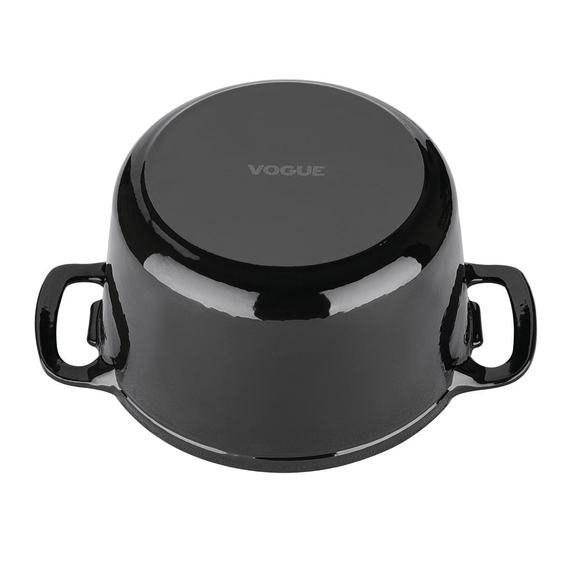 Vogue runder Schmortopf schwarz groß