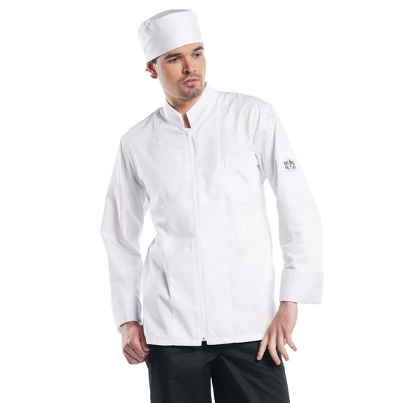 Chaud Devant Monza Herrenkochjacke lange Ärmel weiß XL