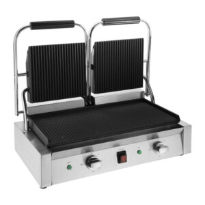 Buffalo Bistro doppelter Kontaktgrill gerillt/gerillt