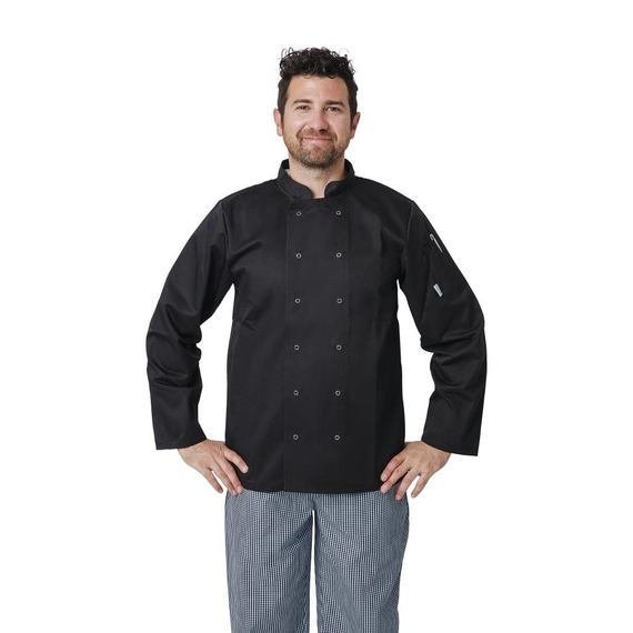 Whites Vegas Kochjacke lange Ärmel schwarz XXL