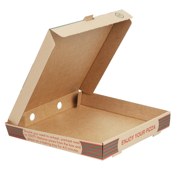 Kompostierbare Pizzakartons mit Gondola Design 30cm (100 Stück)