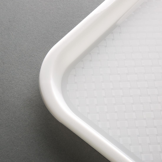 Olympia Kristallon Polypropylen Fast Food Tablett Weiß Klein 345mm