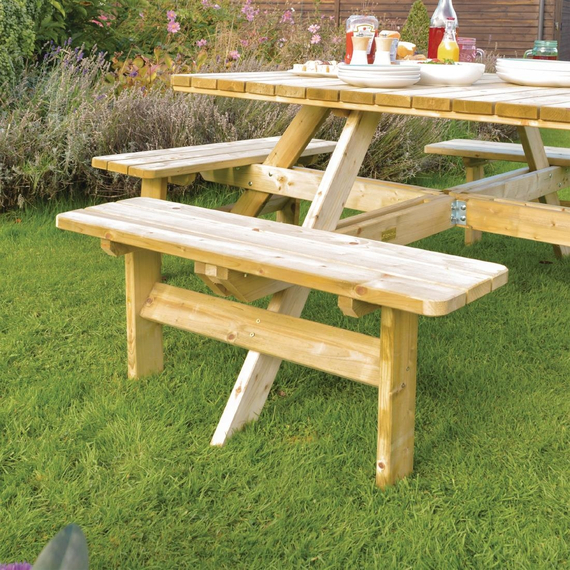 Rowlinson Quadratischer Picknicktisch aus Holz
